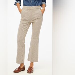 J. Crew Factory Kelsey Tan Plaid Cropped Pants